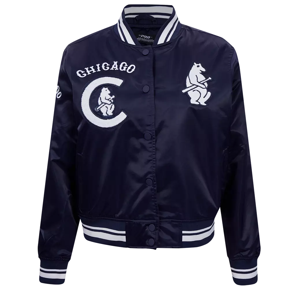 Pro Standard Women's Chicago Cubs Retro Classic Rib Satin Jacket